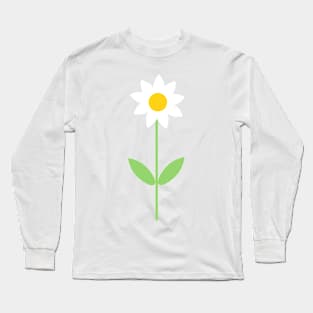 Summer White Daisies Cottage Garden Flowers Digital Art | Melanie Jensen Illustrations Long Sleeve T-Shirt